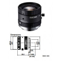 RICOH FL-CC0814-2M 2 Mega-Pixel Lens (Manual Iris Lens, compatible with 2 mega-pixel cameras)